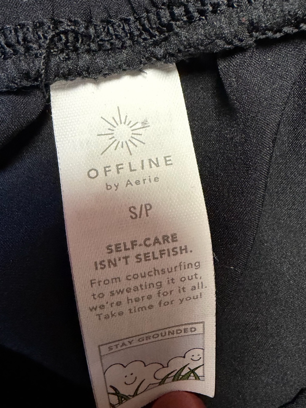 Offline Aerie Low Rise Lightweight Jogger Womens Small Black Real Good - Picture 10 of 12